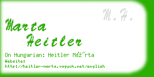marta heitler business card